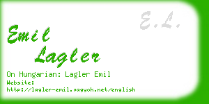 emil lagler business card